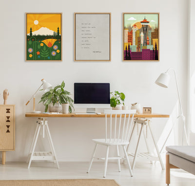 Sylvie Mt Rainier Framed Canvas by kateandlaurel - product image 19 for Resin Society