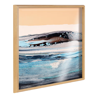 Blake Glacier Park framed printed art featuring colorful vibrant brushstrokes in a modern light frame