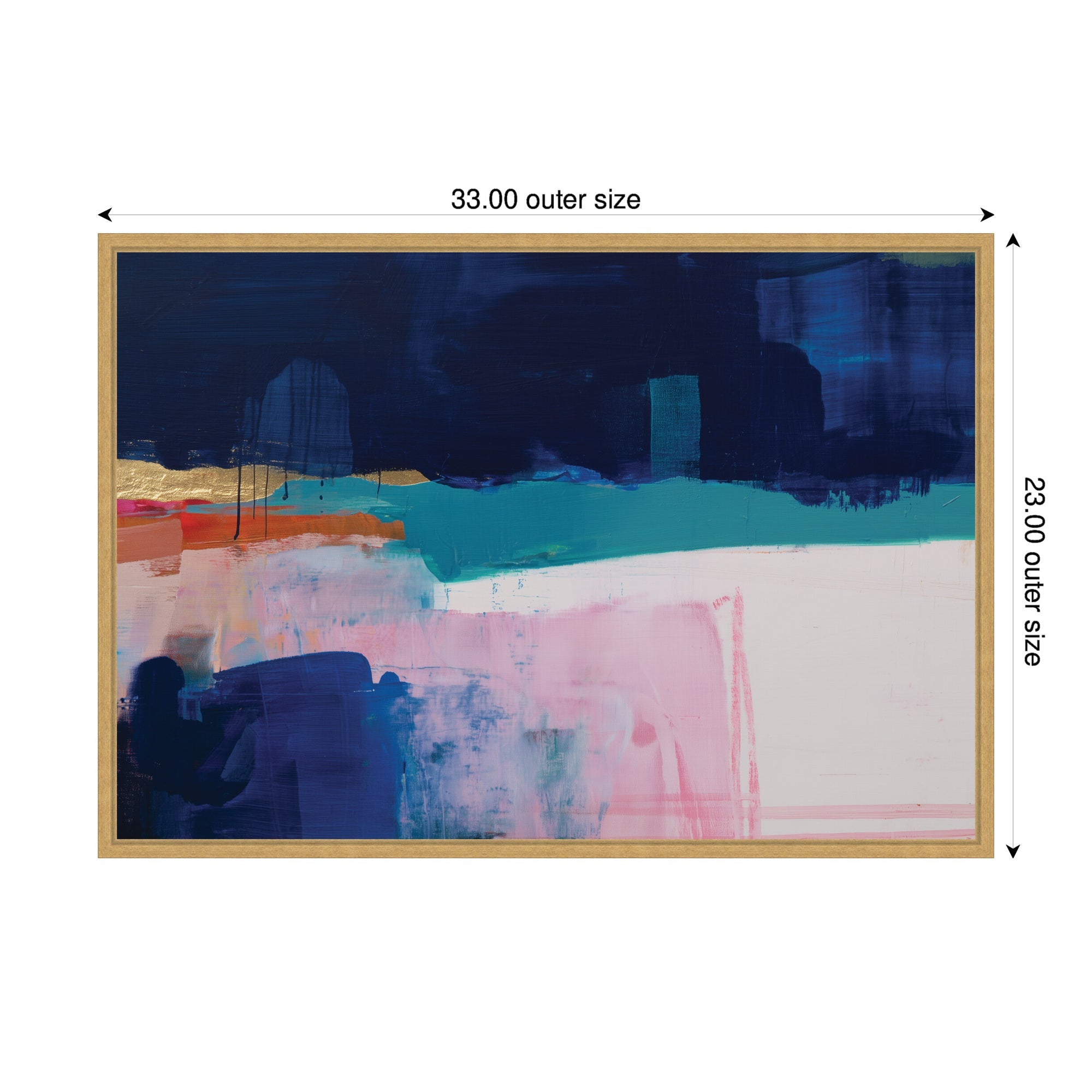 Blue Current No.
1 by Amy Lighthall Framed Canvas Wall Art Print