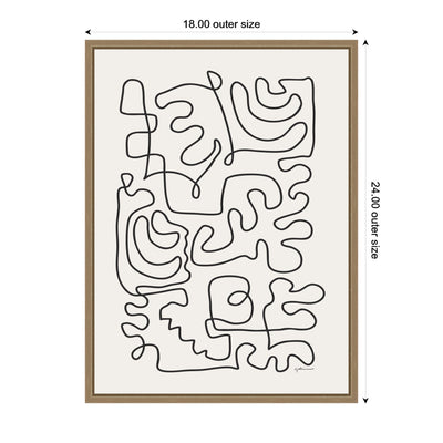Connected Lines by Gabrielly Guedes Framed Canvas Wall Art Print