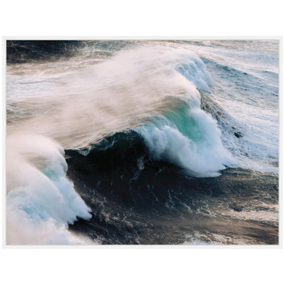 Sylvie Crashing Waves on the Portuguese Coast Framed Canvas by Michael Schauer