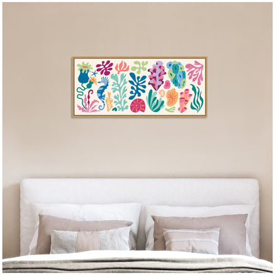 Sylvie Fun Colorful Coral Reef Framed Canvas by Rachel Lee