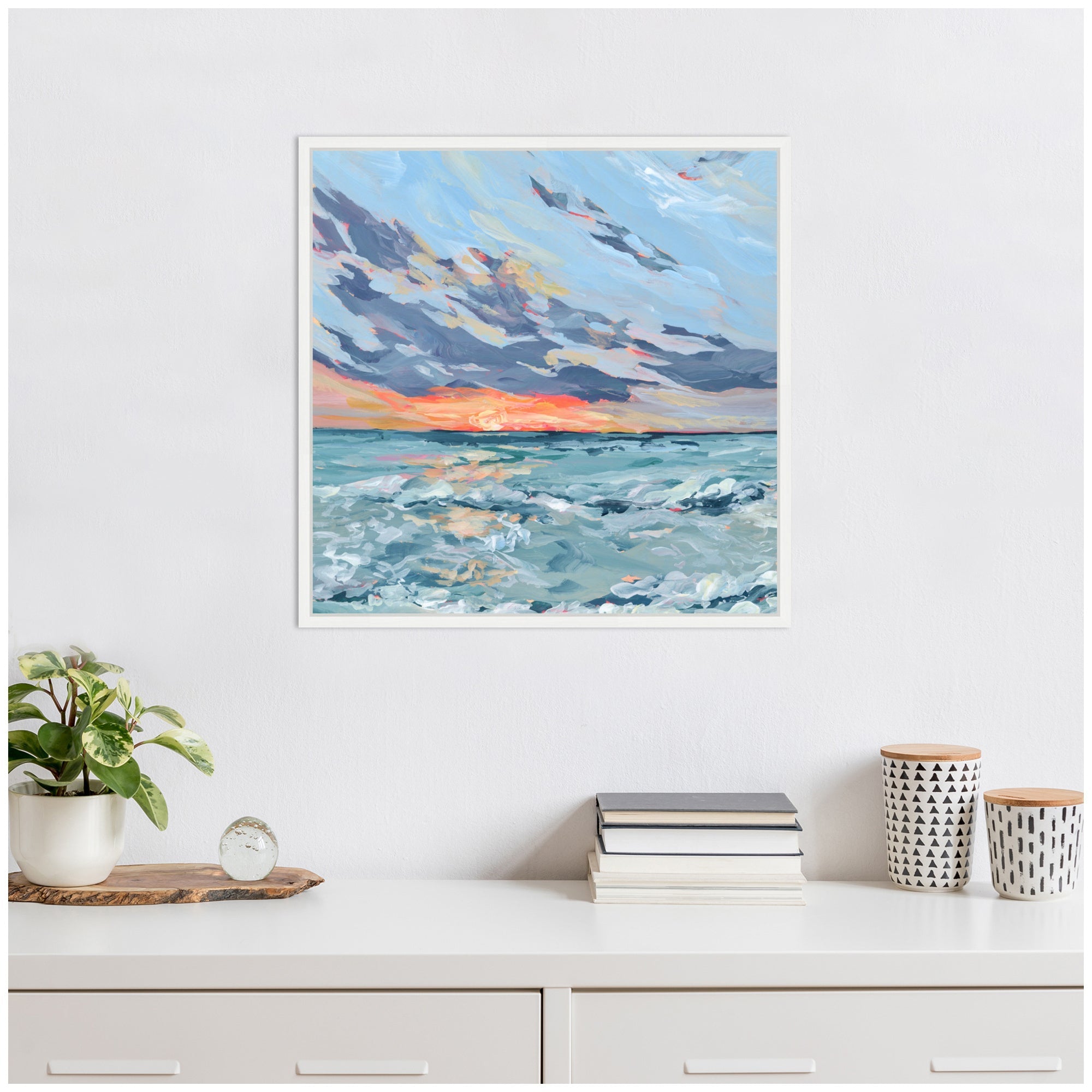 Sylvie Anna Maria Island Florida Framed Canvas by Emily Kenney