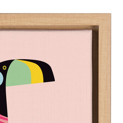 Sylvie Mid Century Modern Tropical Toucan Framed Canvas by kateandlaurel - product image 11 for Resin Society