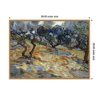 Olive Trees by Vincent van Gogh by Nostalgia Prints Framed Canvas Wall Art Print