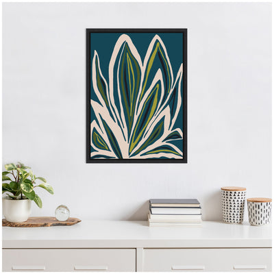Sylvie Blue Flora 1 Framed Canvas by Alicia Bock