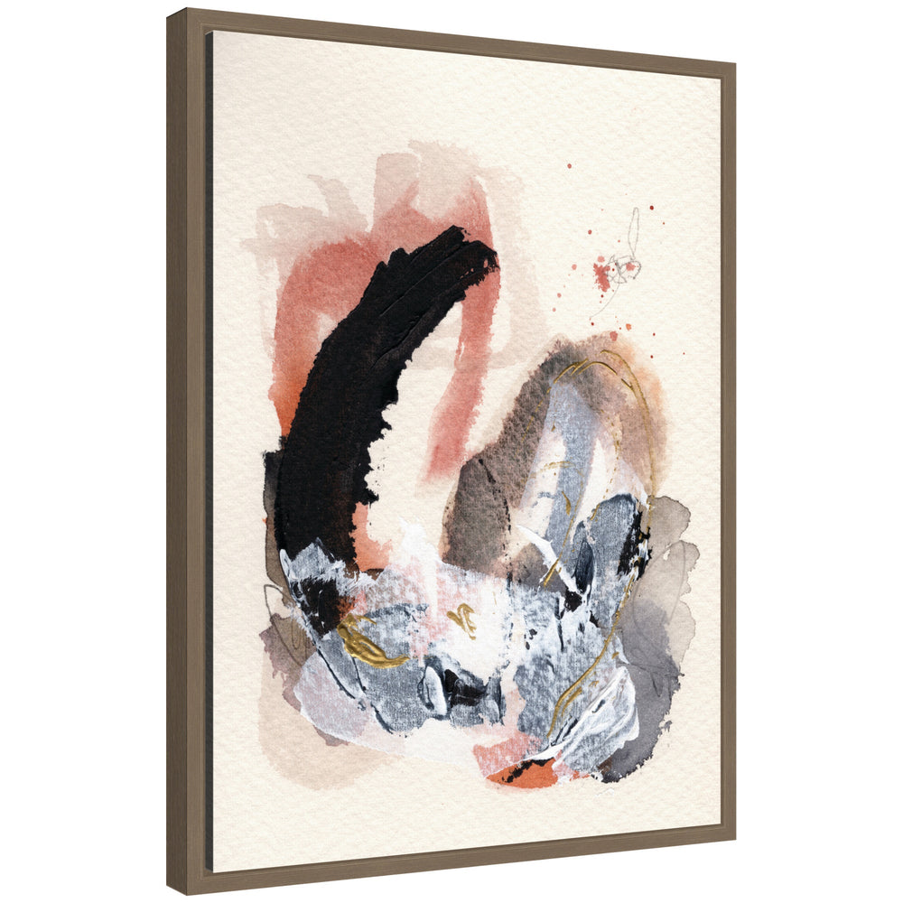 Framed abstract canvas art 'Sylvie Urban Wanderer 3' by Xizhou Xie