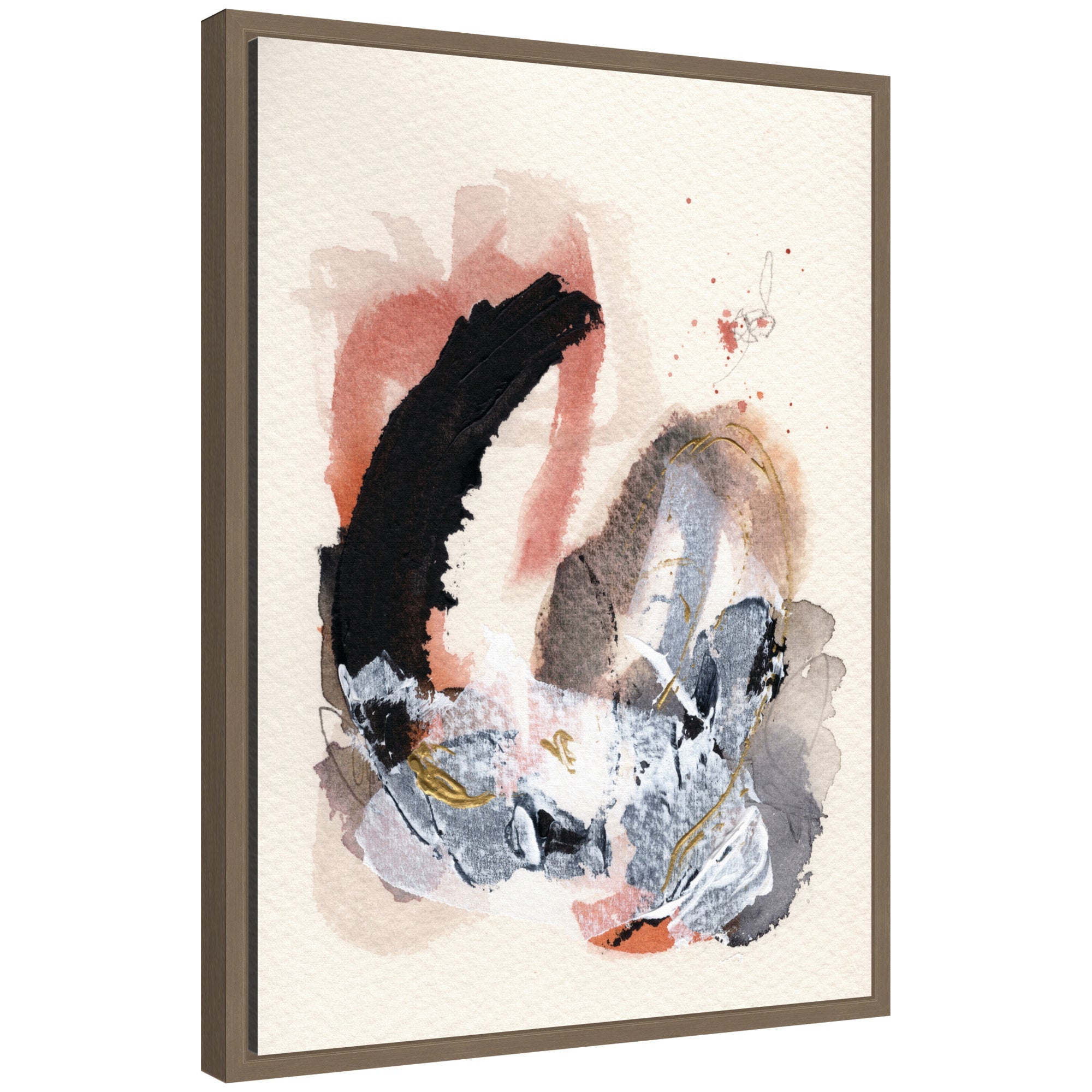 Framed abstract canvas art 'Sylvie Urban Wanderer 3' by Xizhou Xie