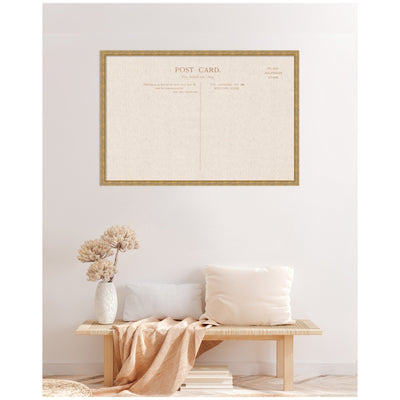 Framed Fabric Pinboard Linen Vintage Post Card Wall Organization