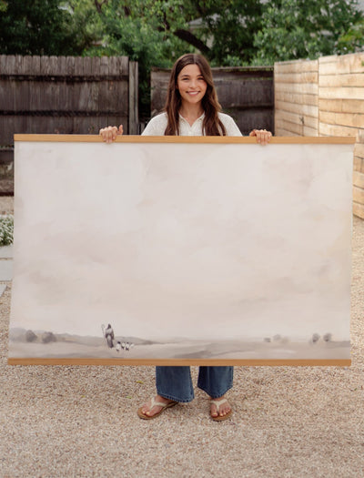 Large Canvas with Banner Wood: Jesus is my Shepherd by jenessawaitshop - main product image for Resin Society