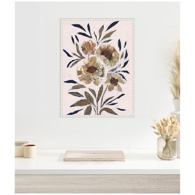 Sylvie Muted Paintrely Florals Framed Canvas by Nikita Jariwala