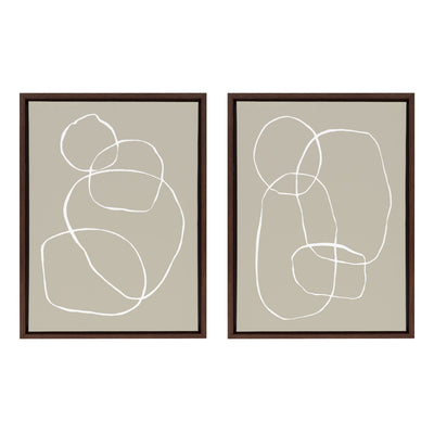 Sylvie Beige Going in Circles Framed Canvas Set by kateandlaurel - product image 16 for Resin Society