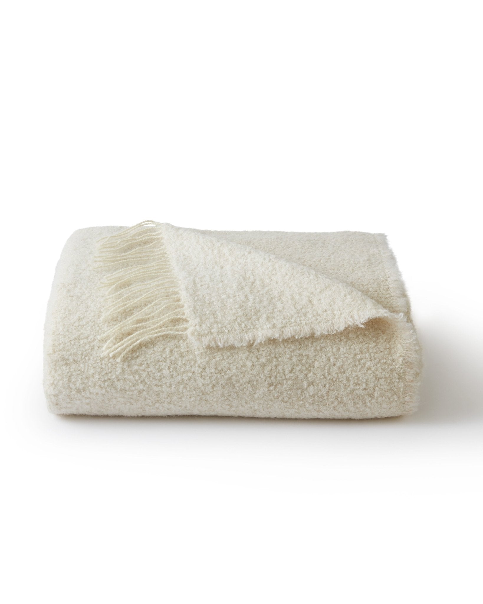 Fringe Bouclé Throw Cloud by Principal's Daughter - main product image for Resin Society