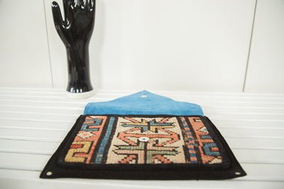 Handmade Rug Fragment Clutch