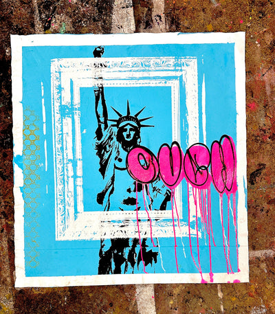 Framed Liberty Ouch by Denis OUCH - main product image for Resin Society