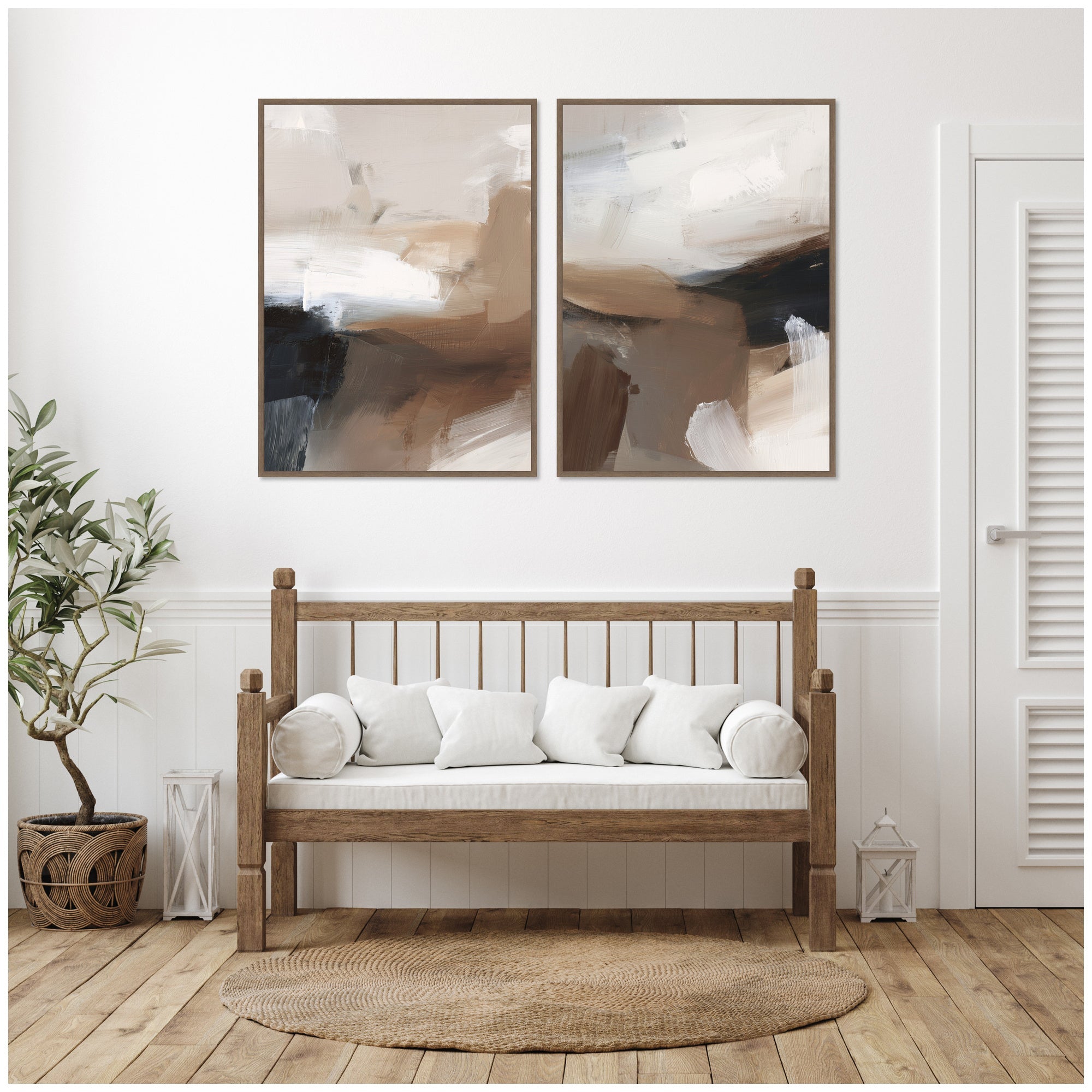 Layered Ground No.
1 & No.
2 2 Piece Framed Canvas Wall Art Set by Amy Lighthall
