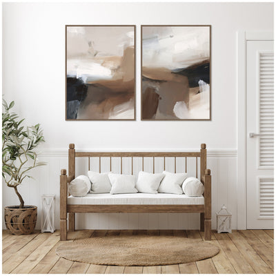 Layered Ground No.
1 & No.
2 2 Piece Framed Canvas Wall Art Set by Amy Lighthall