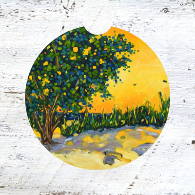 Car Coaster: Golden Hour. Artist Christi Dreese by Dreese Fine Art - Resin Society