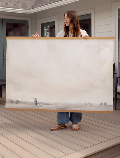 Large Canvas with Banner Wood: Jesus is my Shepherd by jenessawaitshop - product image 2 for Resin Society