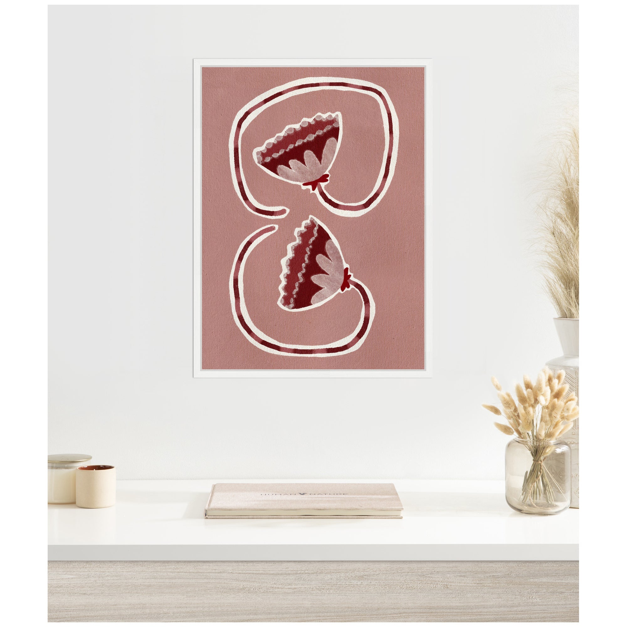 Sylvie Delicate Bloom 16 Framed Canvas by Shatha Al Dafai