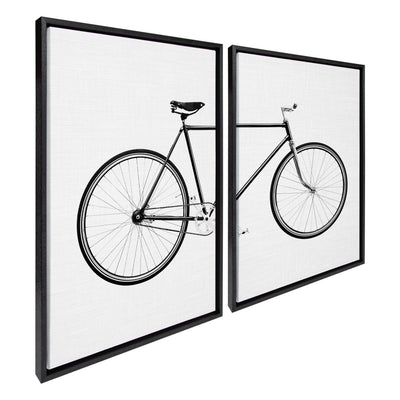 Sylvie Bicycle Framed Canvas by Simon Te of Tai Prints