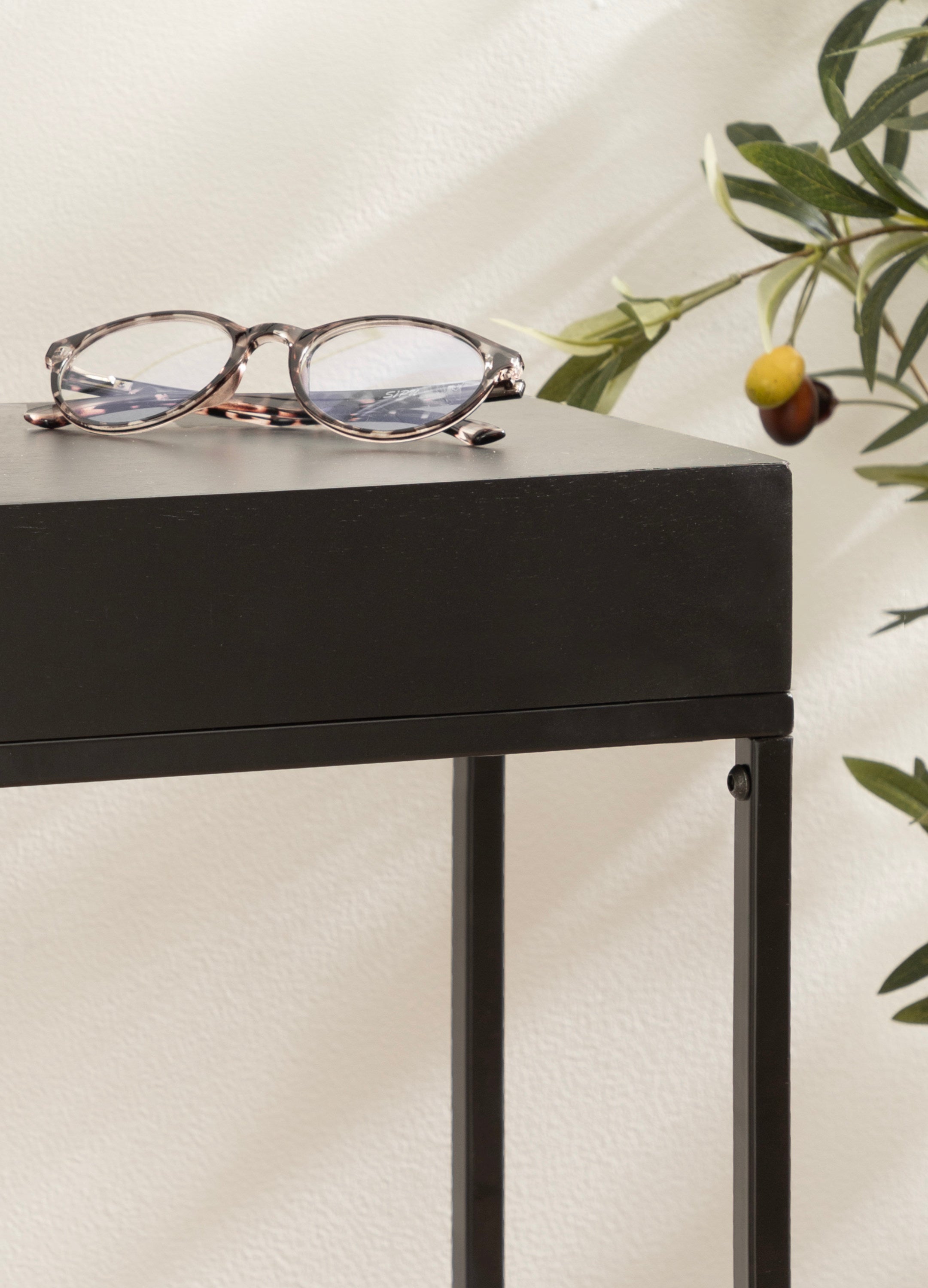 Karlsen Wood and Metal Slim Side Table