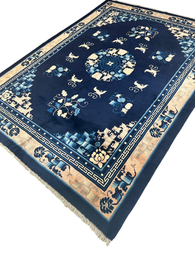 Hand-Knotted Antique Chinese Peking Wool Rug – 5’6” x 7’6” – Full Pile by Rugistan - product image 5 for Resin Society
