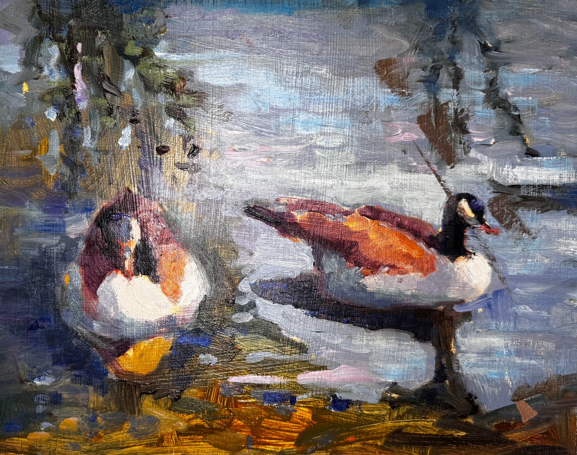 Plein air plein painting titled Twenty Five by John Beard Collection, 11x14 inches on board, showing coastal landscape imagery