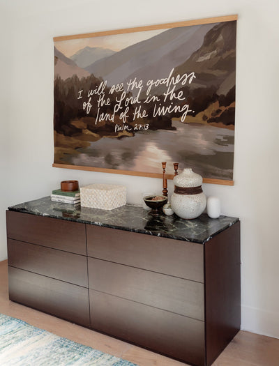 Large Canvas with Banner Wood: I will see the goodness of God by jenessawaitshop - product image 2 for Resin Society