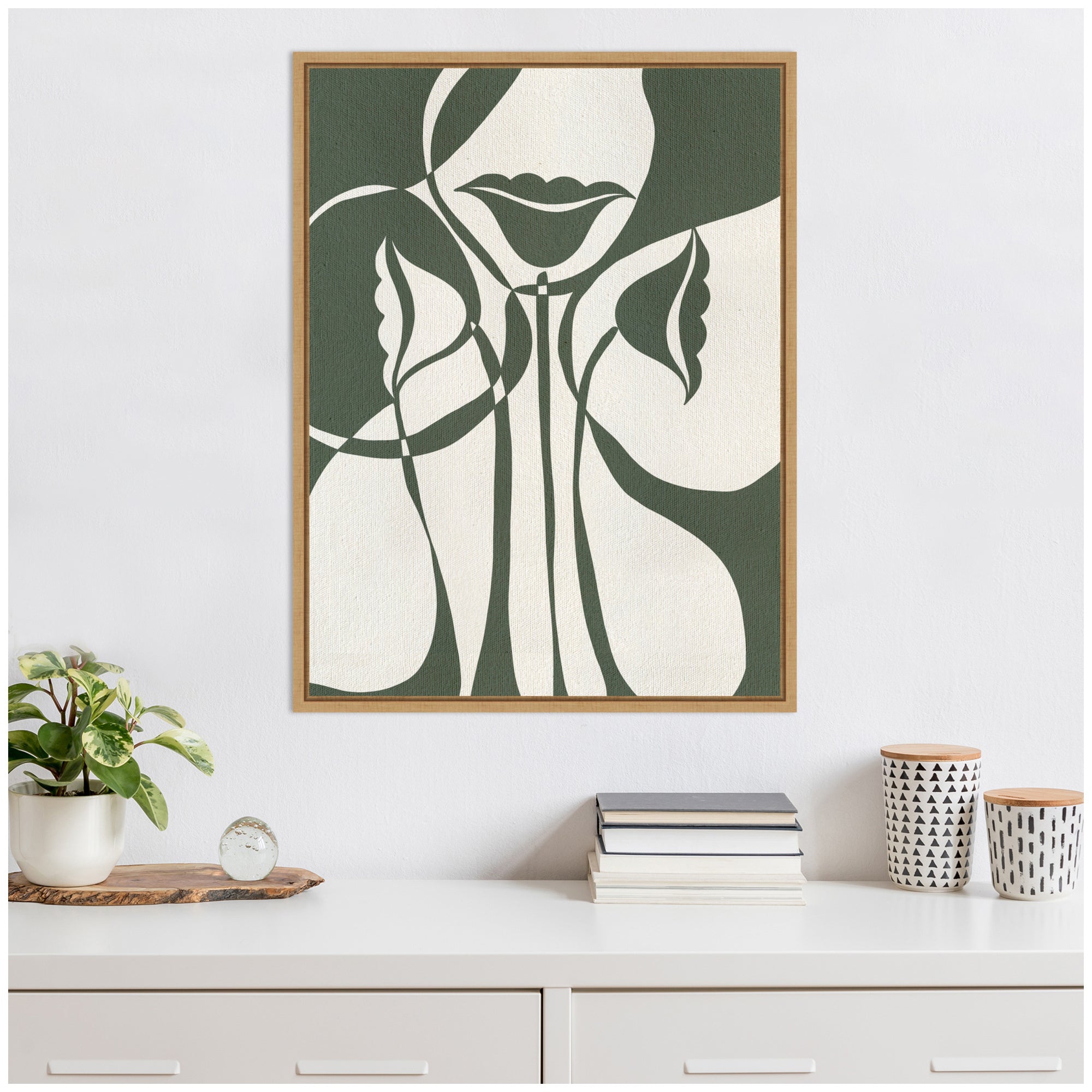 Sylvie Bound by Beauty 5 Framed Canvas by Shatha Al Dafai