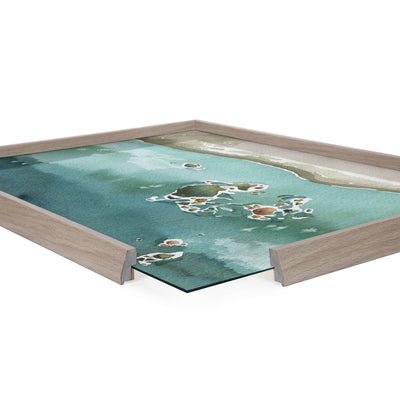 Blake Rocky Shores Framed Printed Glass by kateandlaurel - product image 3 for Resin Society