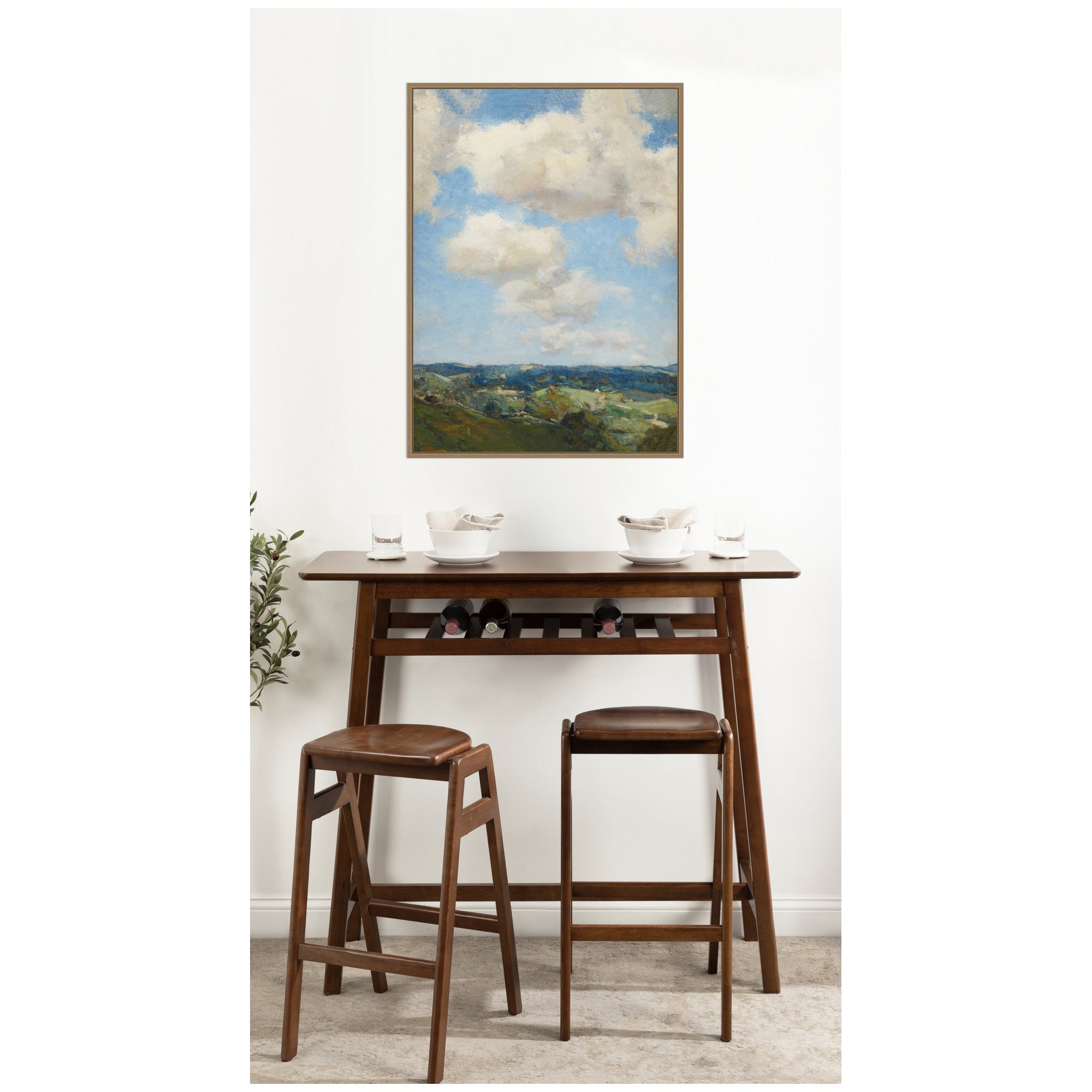 Summer Morning circa 1910 Charles Harold Davis by Nostalgia Prints Framed Canvas Wall Art Print