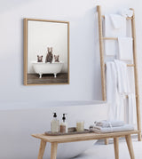 Sylvie Three Little Bears in Vintage Bathtub Framed Canvas