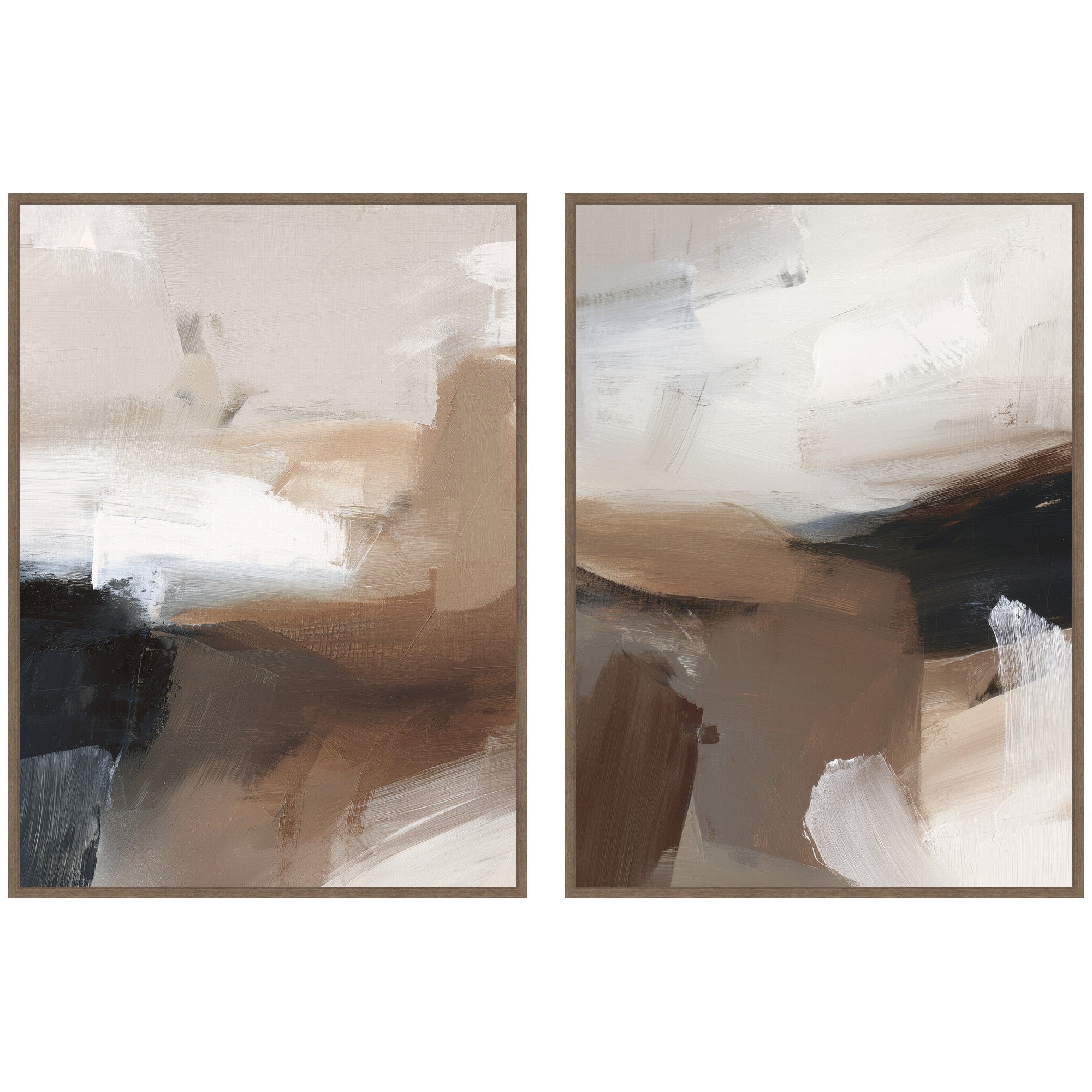 Layered Ground No.
1 & No.
2 2 Piece Framed Canvas Wall Art Set by Amy Lighthall