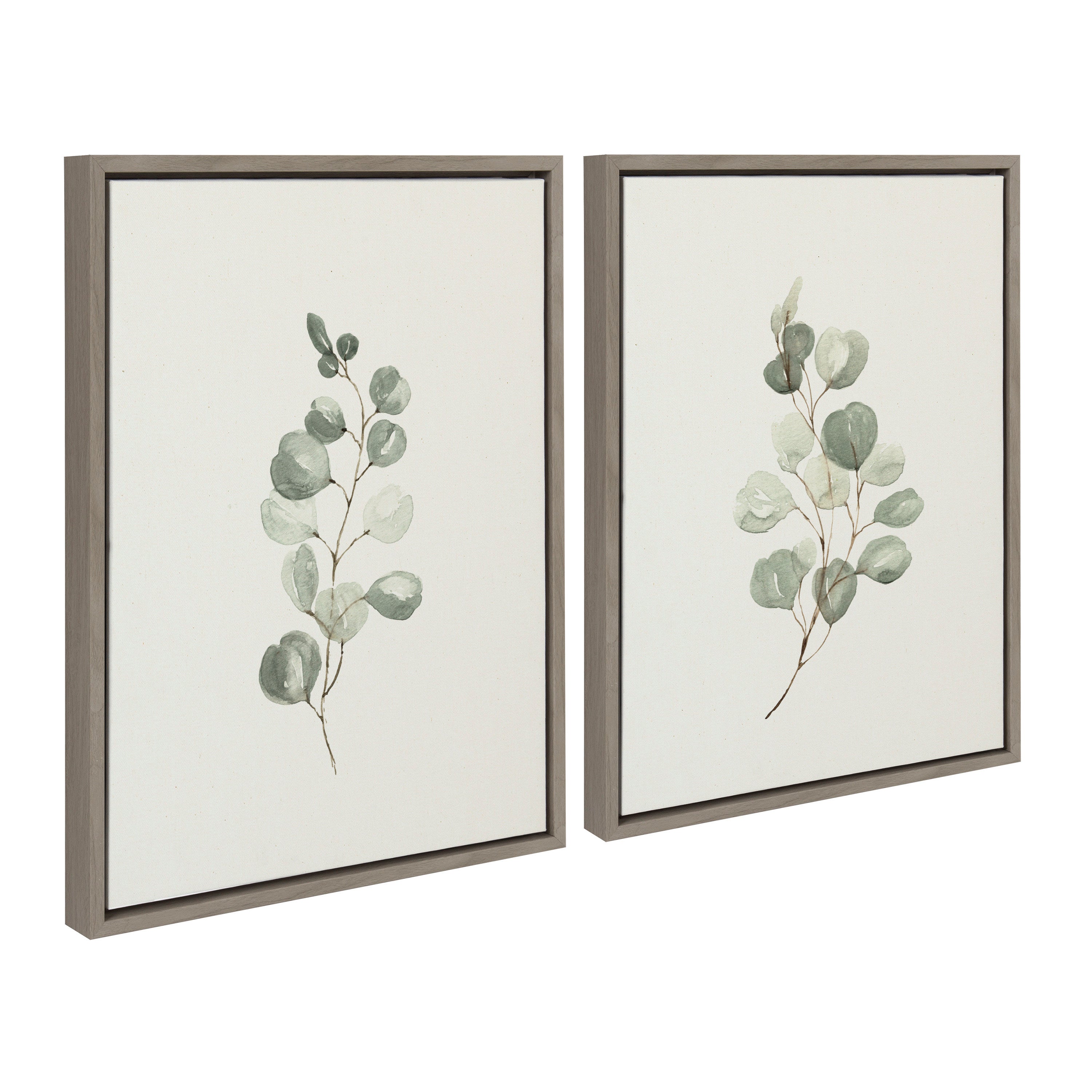 Sylvie Eucalyptus Framed Canvas Set by Maja Mitrovic