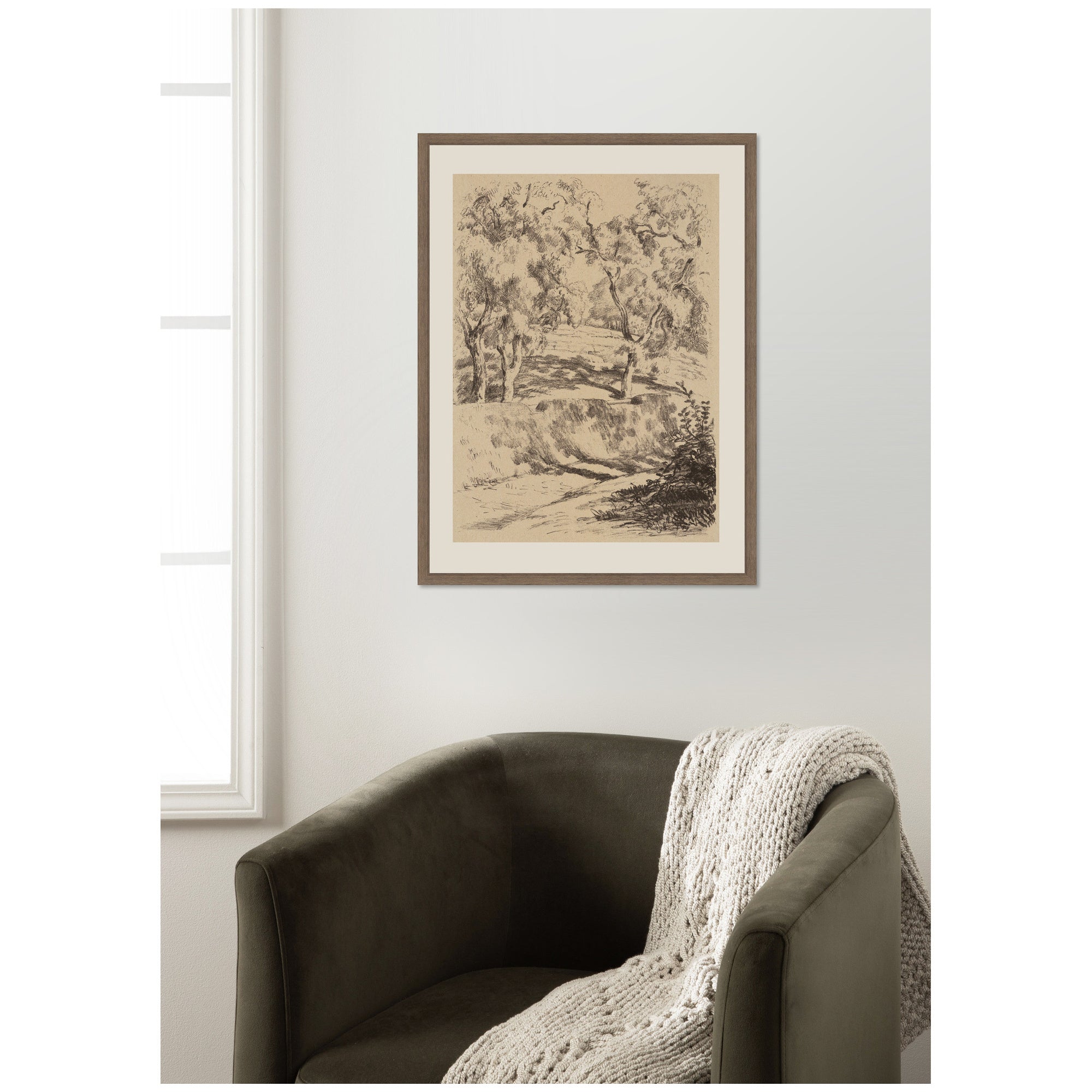 Near Brantome 1928 Roger Fry by Nostalgia Prints Framed Canvas Wall Art Print