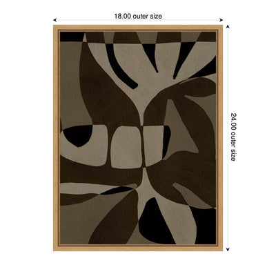 Sylvie Contour 2 Framed Canvas by Shatha Al Dafai