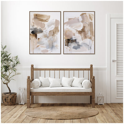 Earth Form No. 1 & No. 2 2 Piece Framed Canvas Wall Art Set