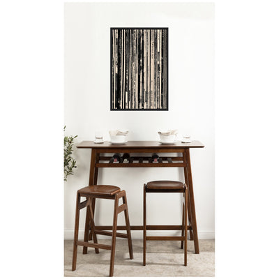 33 RPM Black and White 23x33 by Robert Cadloff Framed Canvas Wall Art Print
