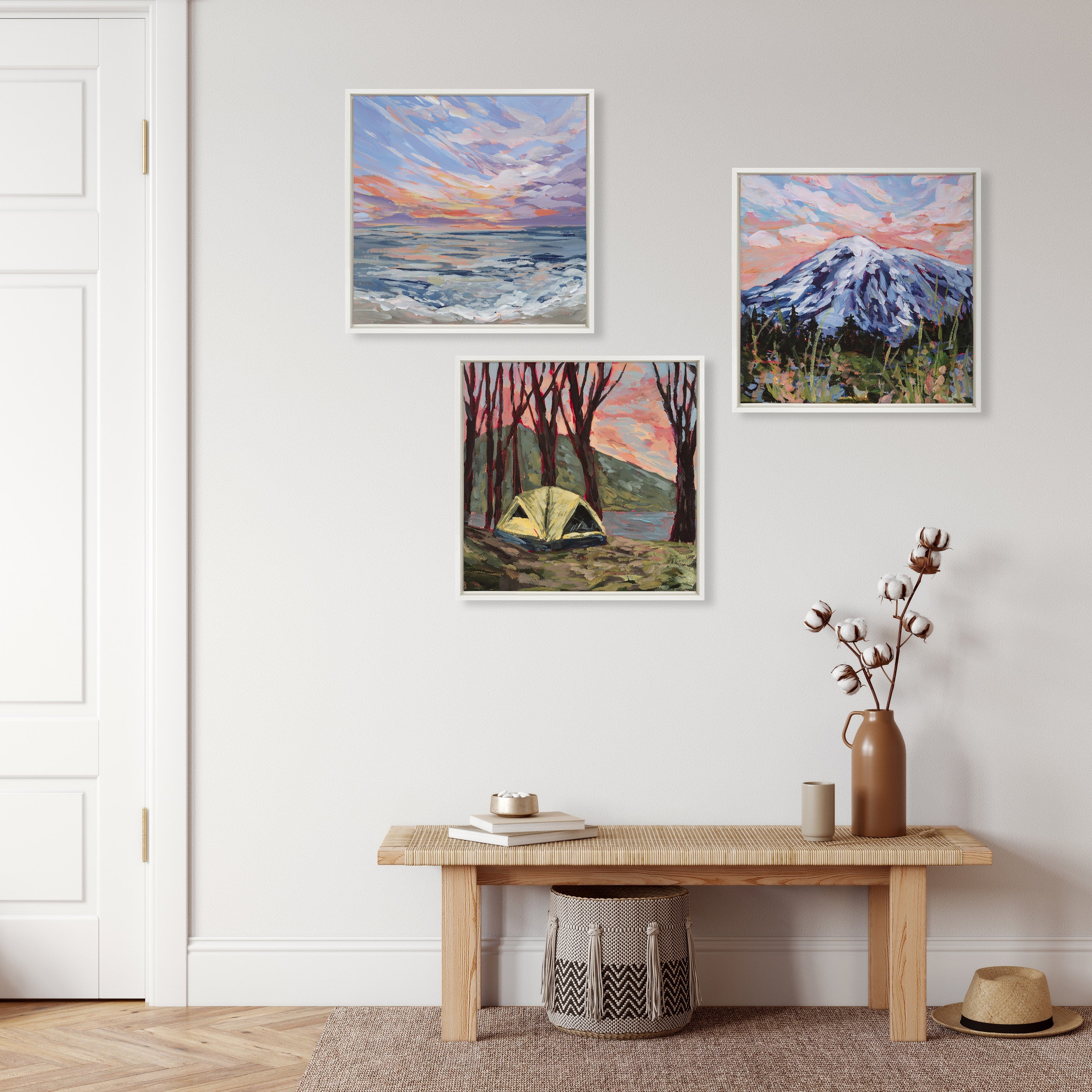 Sylvie Mount Rainier Framed Canvas by Emily Kenney by kateandlaurel - product image 6 for Resin Society