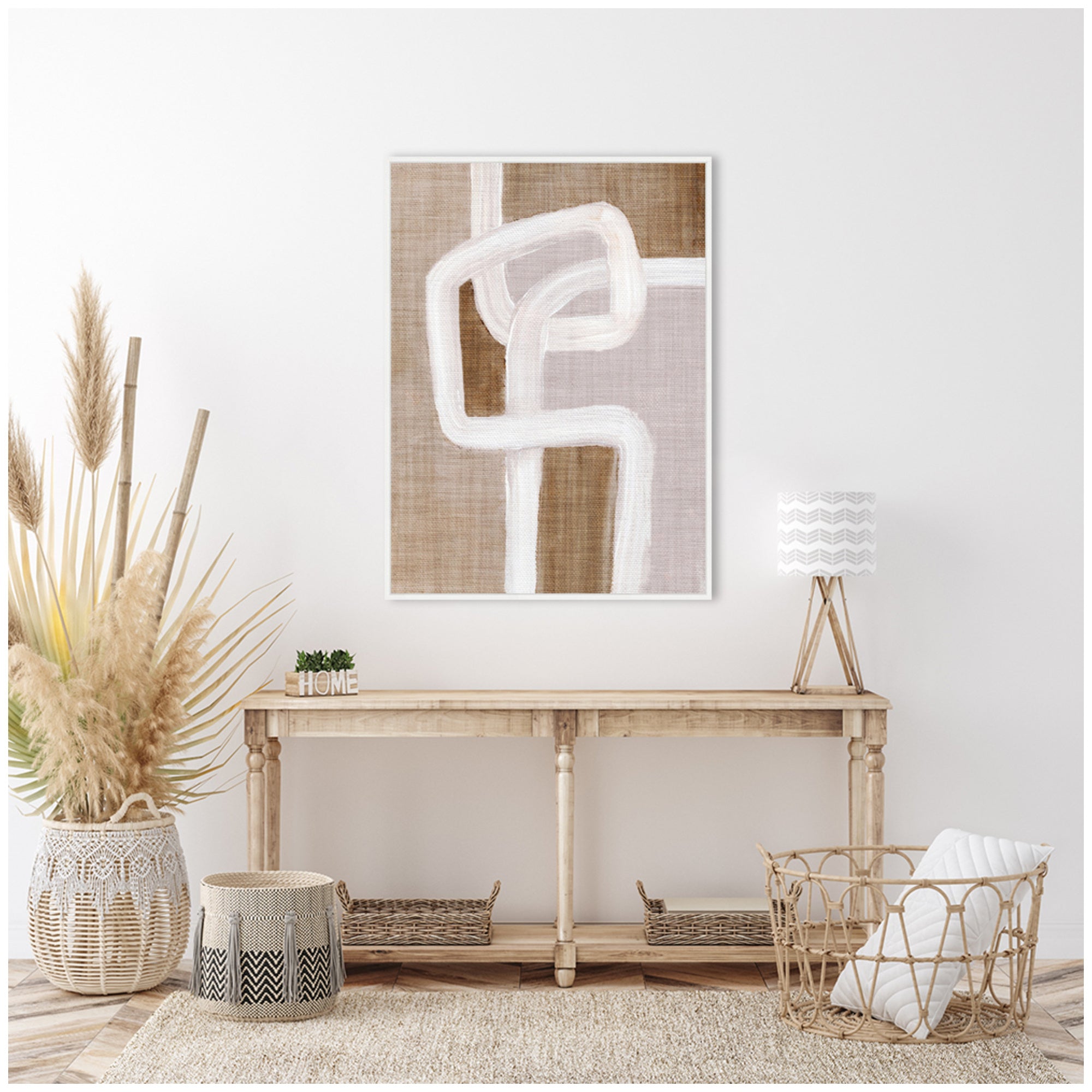 Sylvie Rhythmic Lines l Framed Canvas by Nikita Jariwala