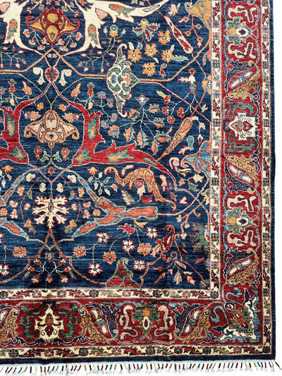 Hand-Knotted Afghani Bidjar Ghazni Wool Rug – 6'7" x 9'10" – Elegant by Rugistan - product image 7 for Resin Society