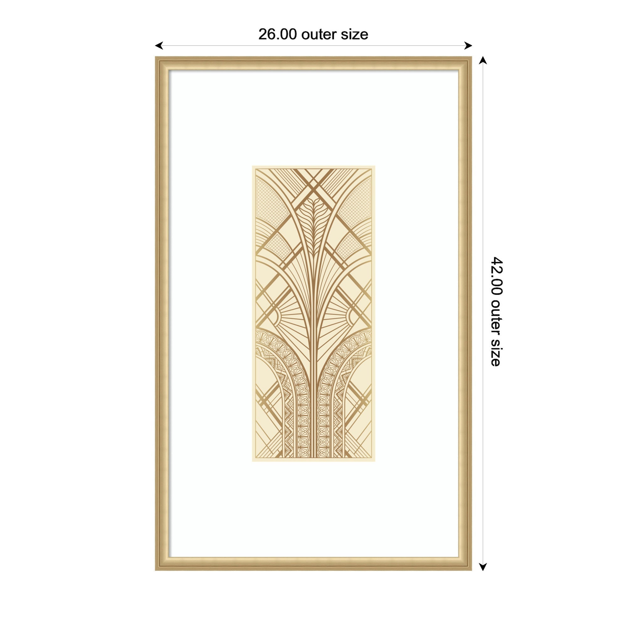 Retro Art Deco Glam Abstract by The Creative Bunch Studio Framed Wall Art Print