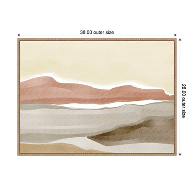 Brown Hill by Nikita Jariwala Framed Canvas Wall Art Print