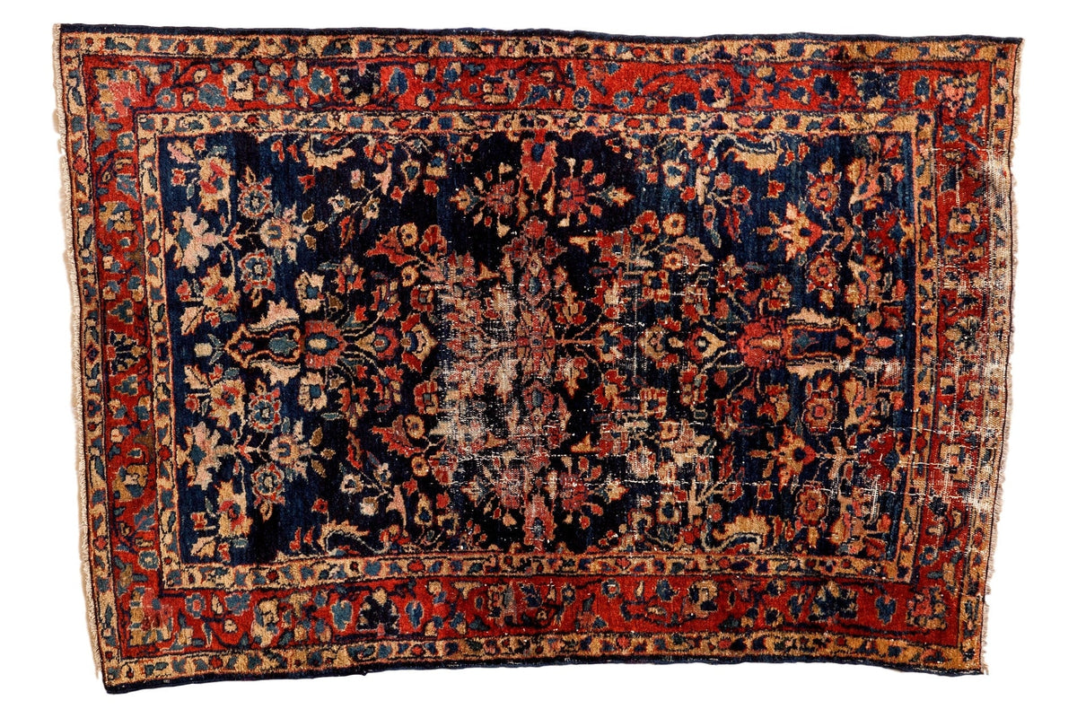 3.5x5 Vintage Distressed Fine Bibikabad Rug by Old New House® - main product image for Resin Society