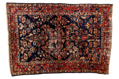 3.5x5 Vintage Distressed Fine Bibikabad Rug by Old New House® - main product image for Resin Society