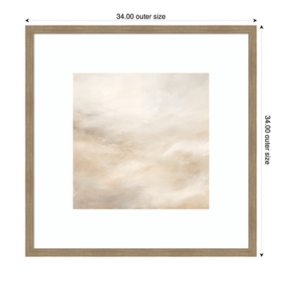 Tonal Abstract Textural White and Beige Light Natural Neutrals by The Creative Bunch Studio Framed Wall Art Print