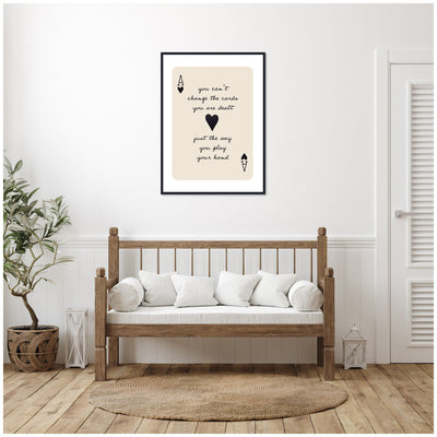 Ace of Heart Cards Positive Quote Expansion by The Creative Bunch Studio Framed Canvas Wall Art Print