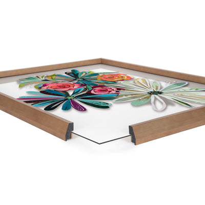 Blake Flowers on Glass 2 Whole Flowers Framed Printed Art