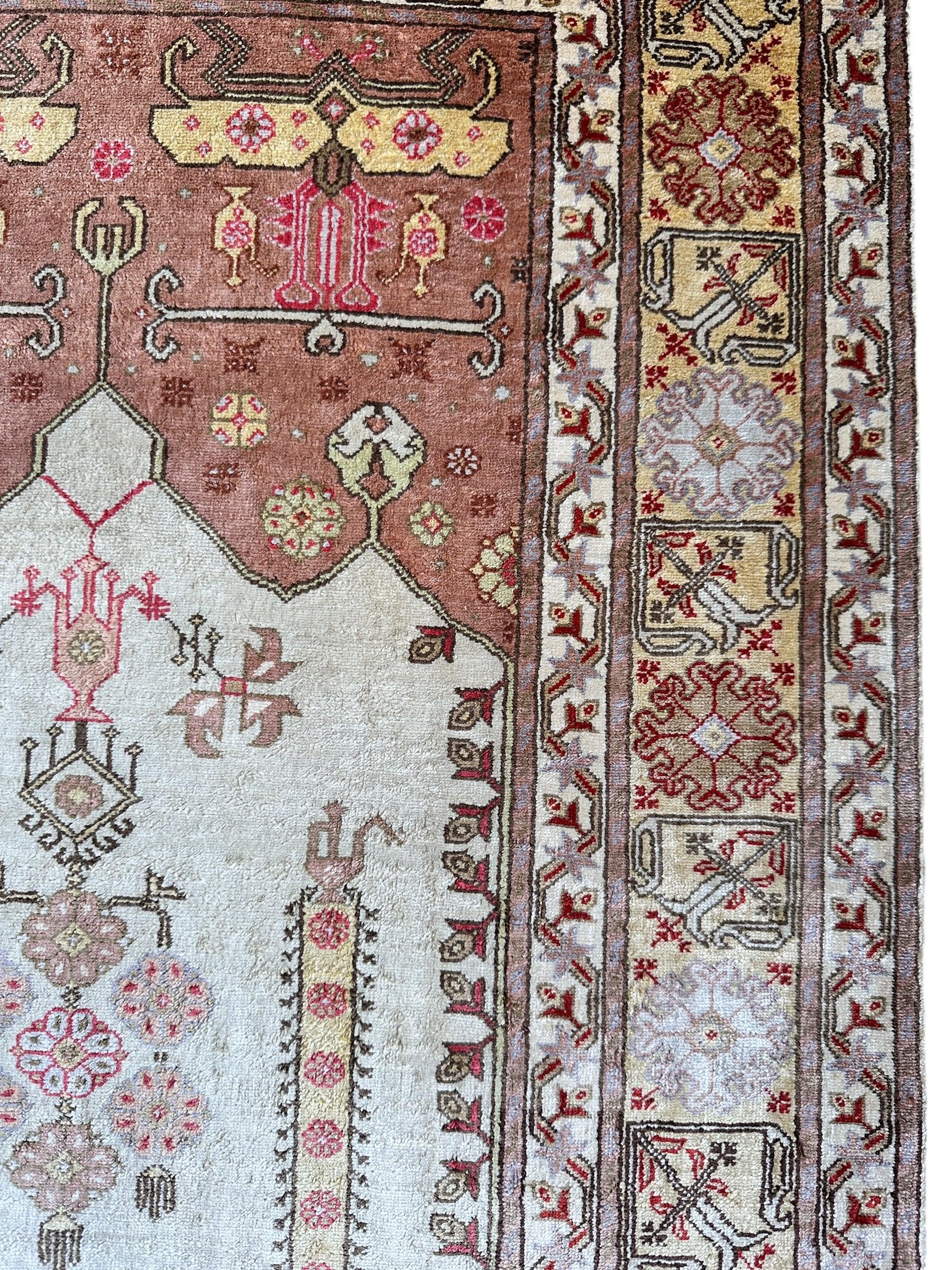 Luxurious Hand-Knotted Pure Silk Turkish Kayseri Rug – Intricate Floral by Rugistan - product image 7 for Resin Society